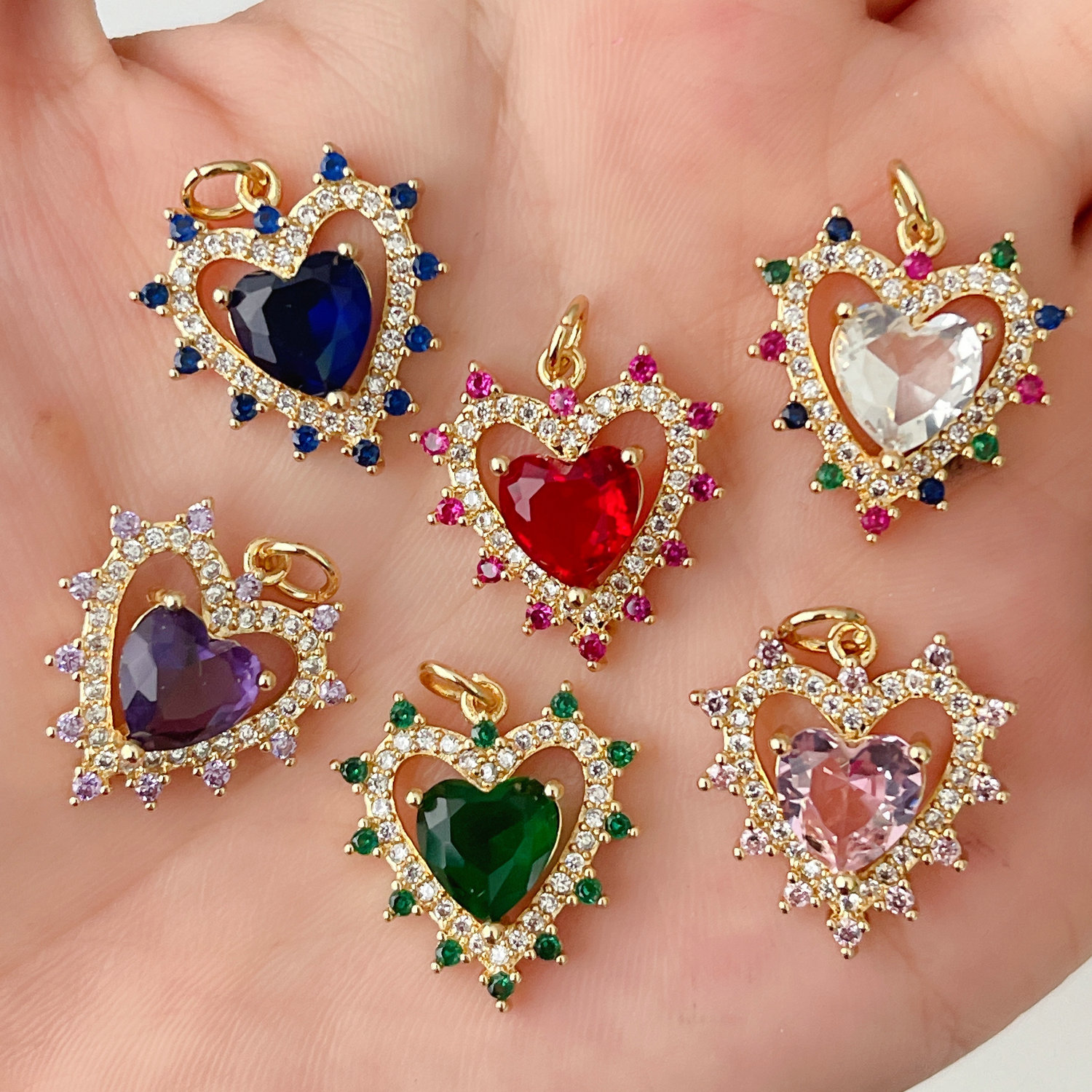 Colorful Heart Charm