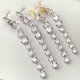 Long Clear Zircon Earrings