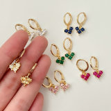 Mini Heart Charm Drop Earrings