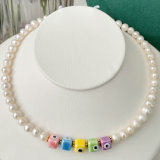 Square Eye Pearl Necklace