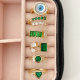 Green Stone / Shell Eye Adjustable Ring