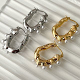 U Shape Pearl Earrings