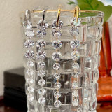 Long Clear Zircon Earrings