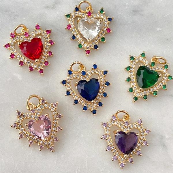 Colorful Heart Charm
