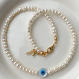 Shell Mop Eye Fresh Water Pearl Necklace