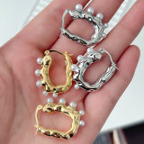U Shape Pearl Earrings