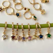 Mini Star Charm Drop Earrings