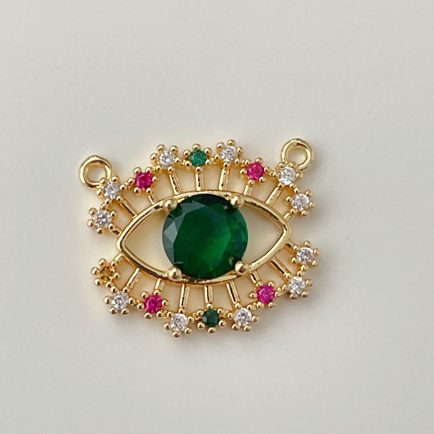 Green Zircon Eye Pendant For Necklace