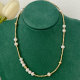 Fresh Water Pearl  Necklace With Gold Beaded