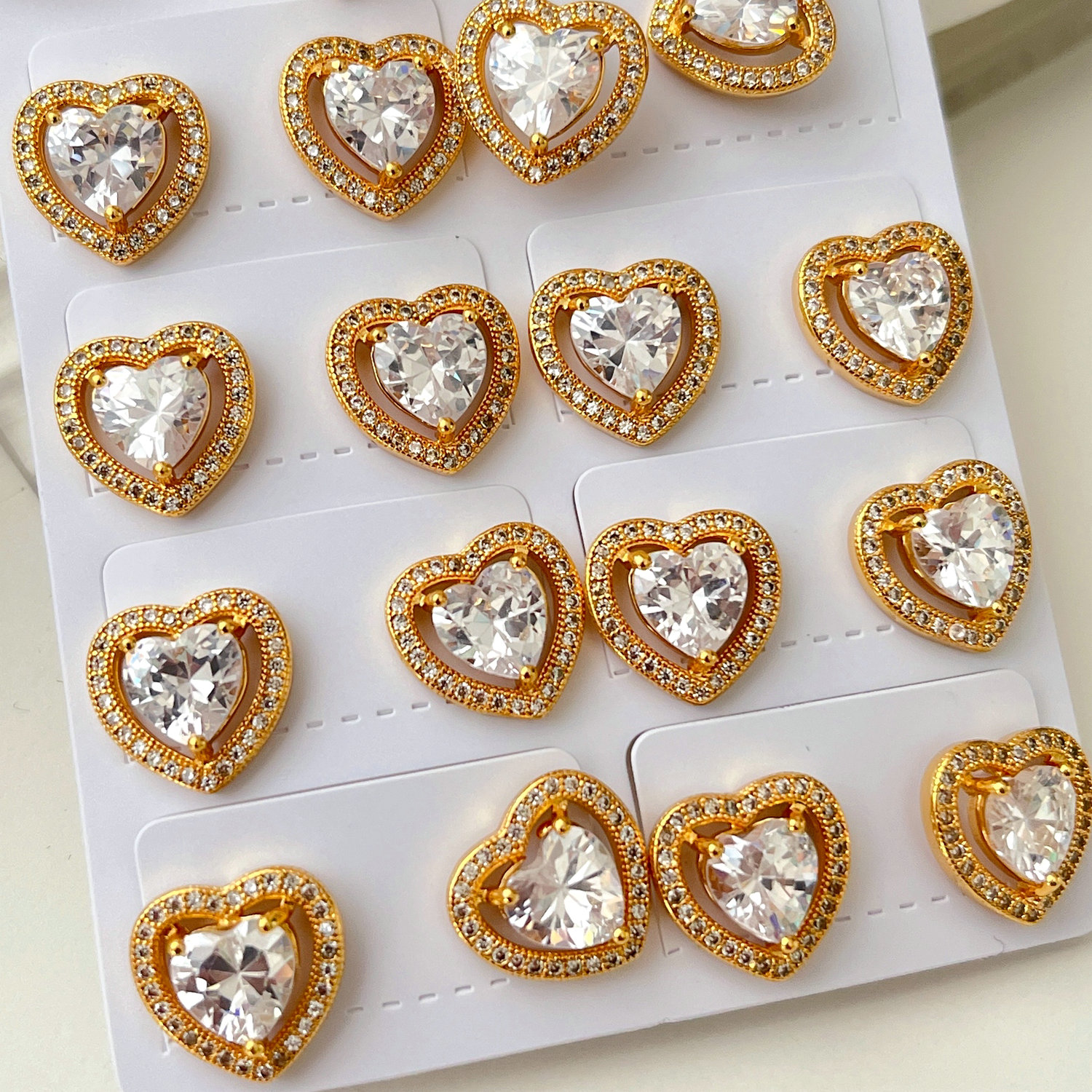 Pave Heart Earring Stud