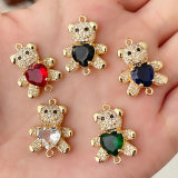 Pave Bear Connector For Bracelet