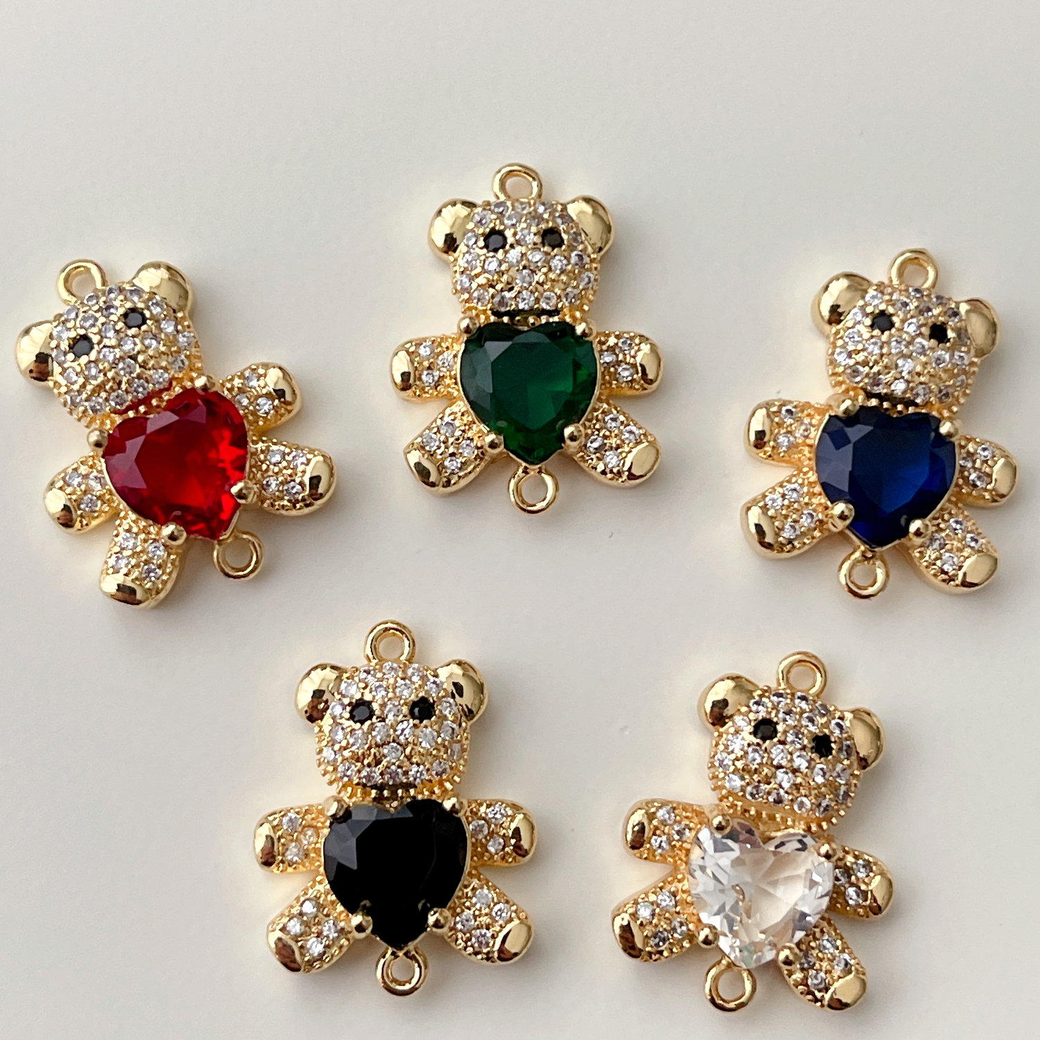 Pave Bear Connector For Bracelet