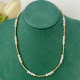 Fresh Water Pearl Necklace With Gold Beaded