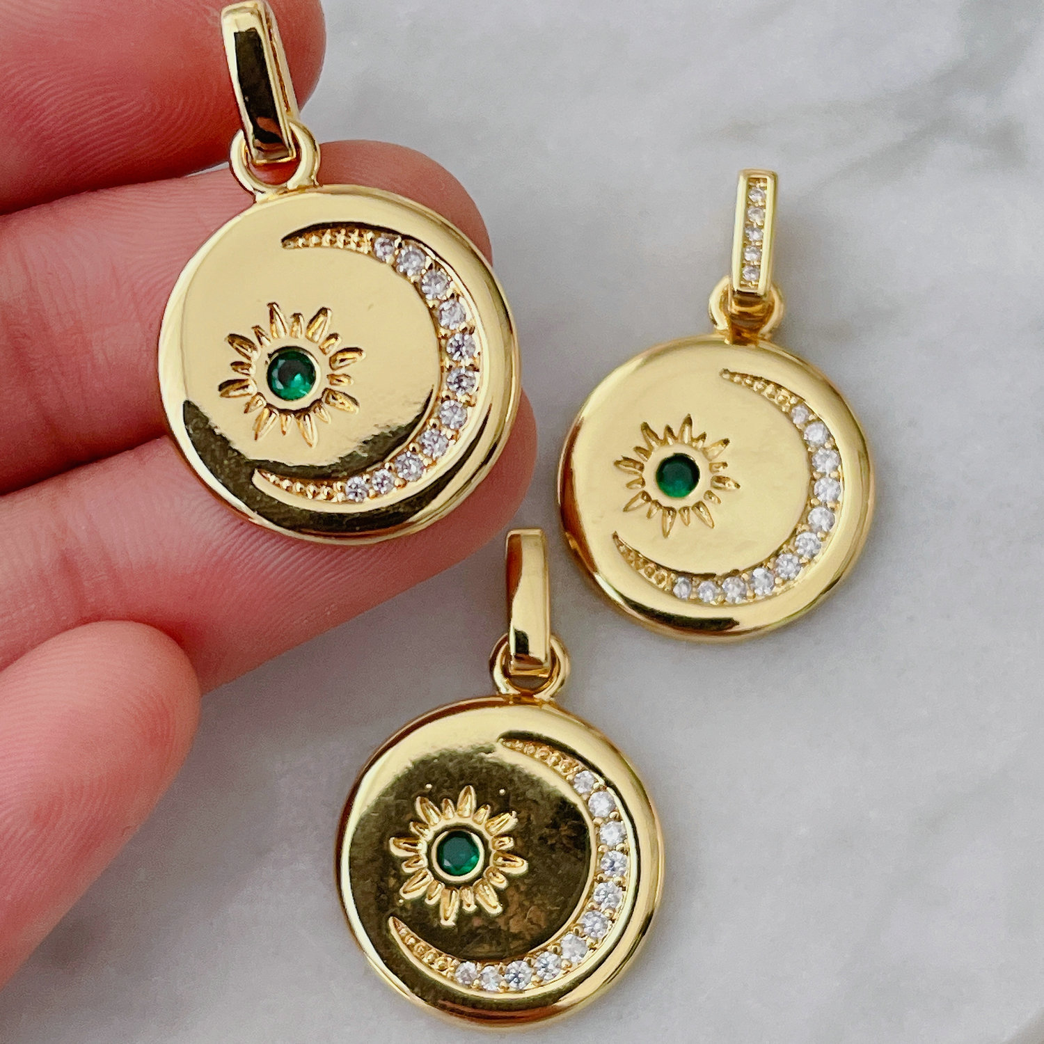Round Moon Charm