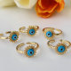 Blue Eye Adjustable Ring
