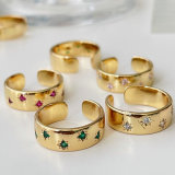 Pave Star Adjustable Ring