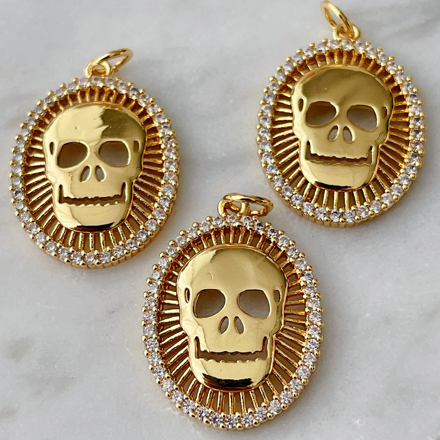 Oval Skull Charm