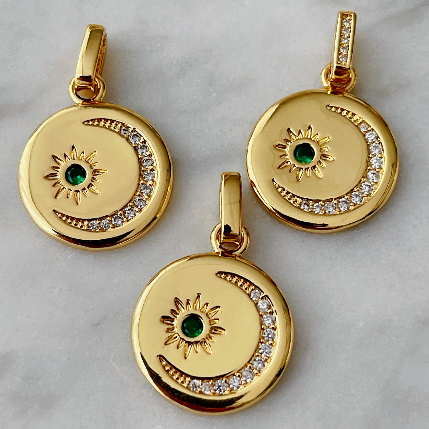 Round Moon Charm
