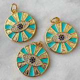 Blue Enamel Rouns Eye Charm
