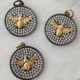 Round Bee Charm