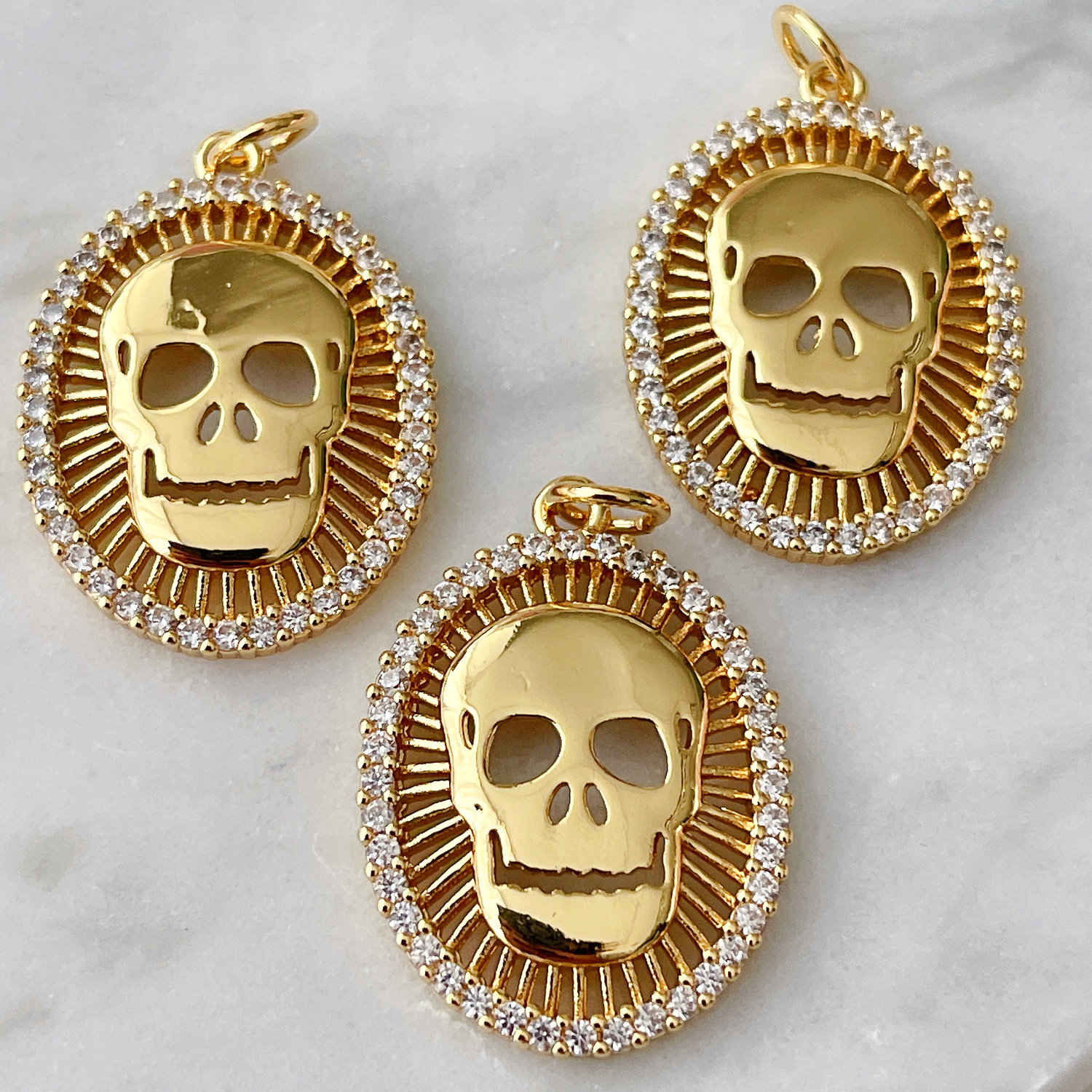 Oval Skull Charm