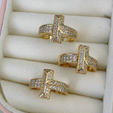 Pave Cross Adjustable Ring