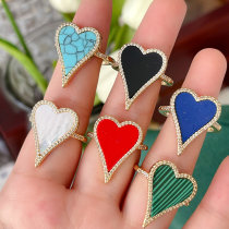 Shell Heart Adjustable Ring