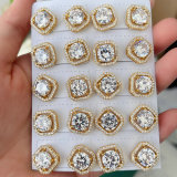 Pave Square Earrings