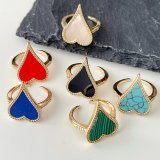 Shell Heart Adjustable Ring