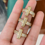 Pave Cross Adjustable Ring