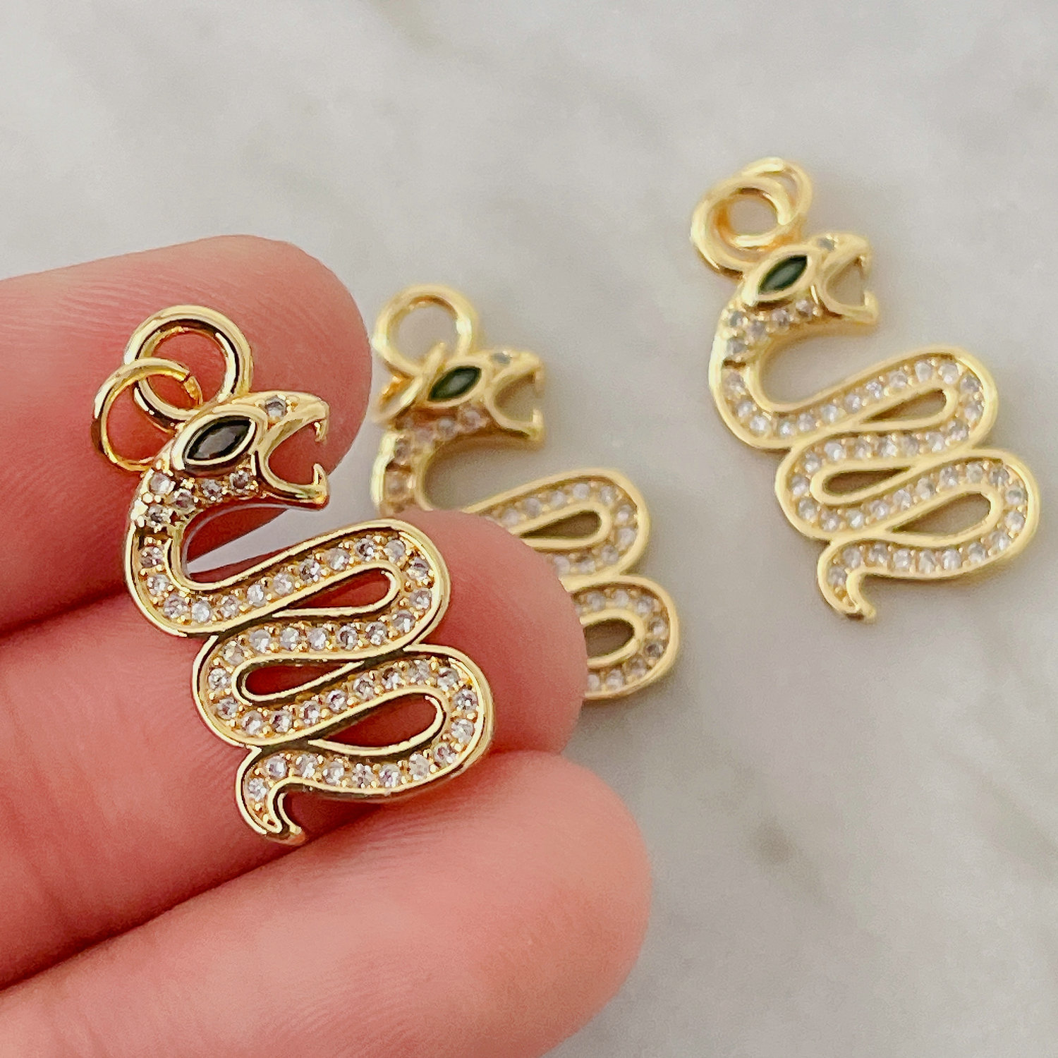 Green Eye Snake Pendant