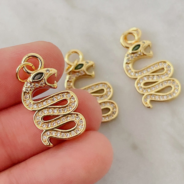 Green Eye Snake Pendant