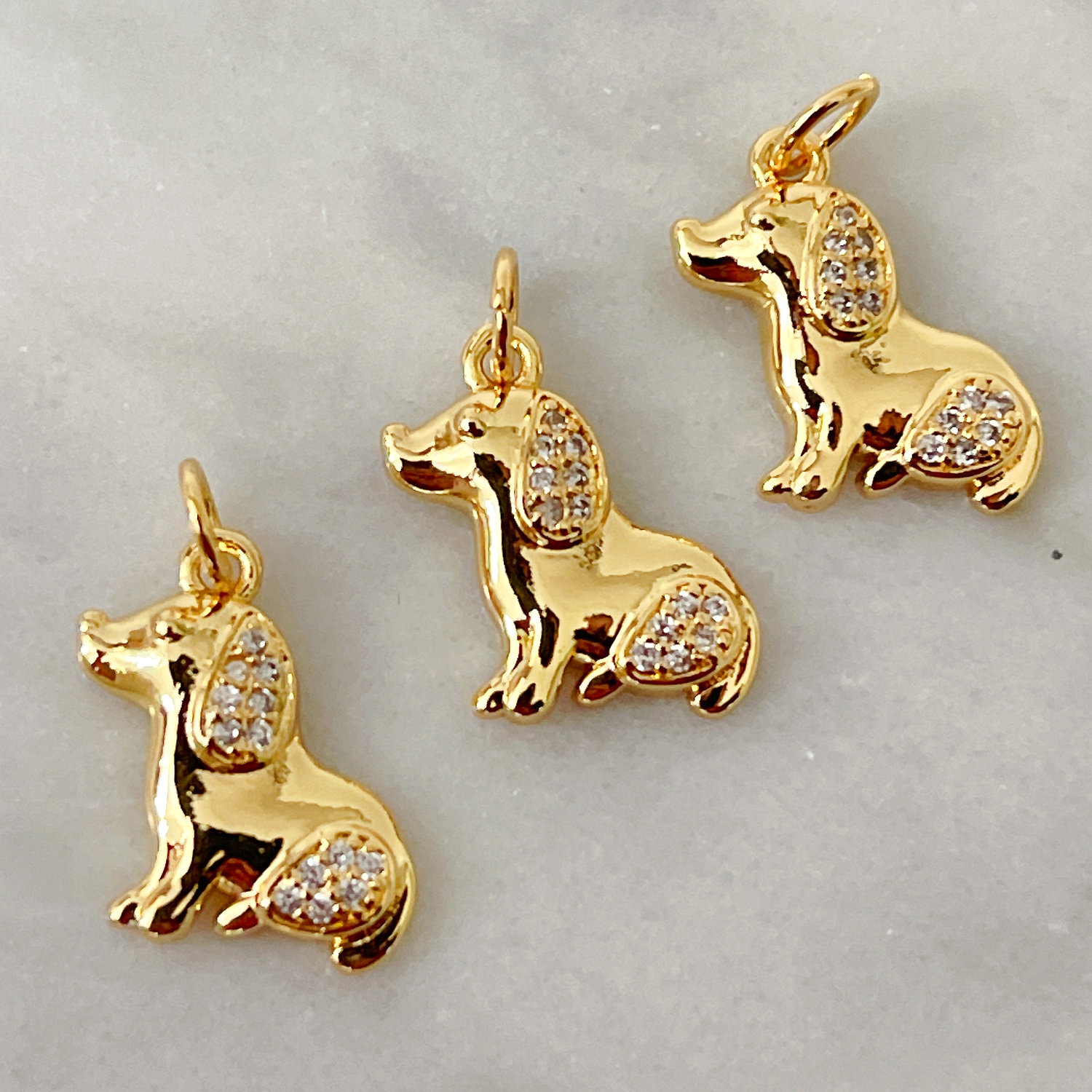 Small Metal Dog Charm