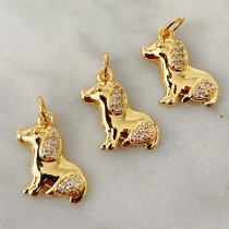 Small Metal Dog Charm