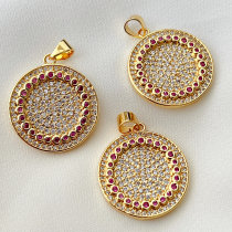 Pave Round Charm