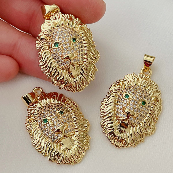 Pave Lion Charm