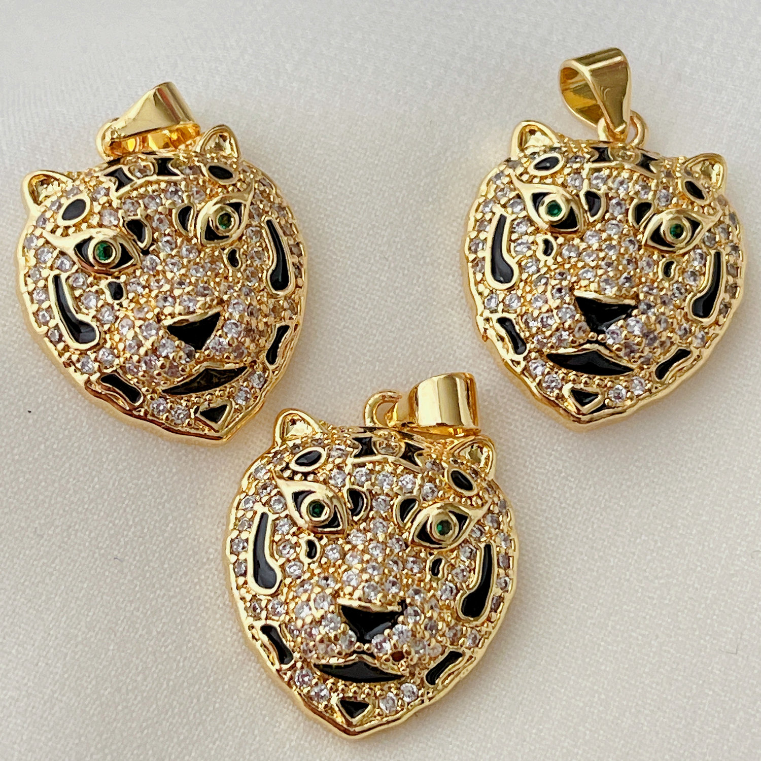 Black Pave Tiger Charm