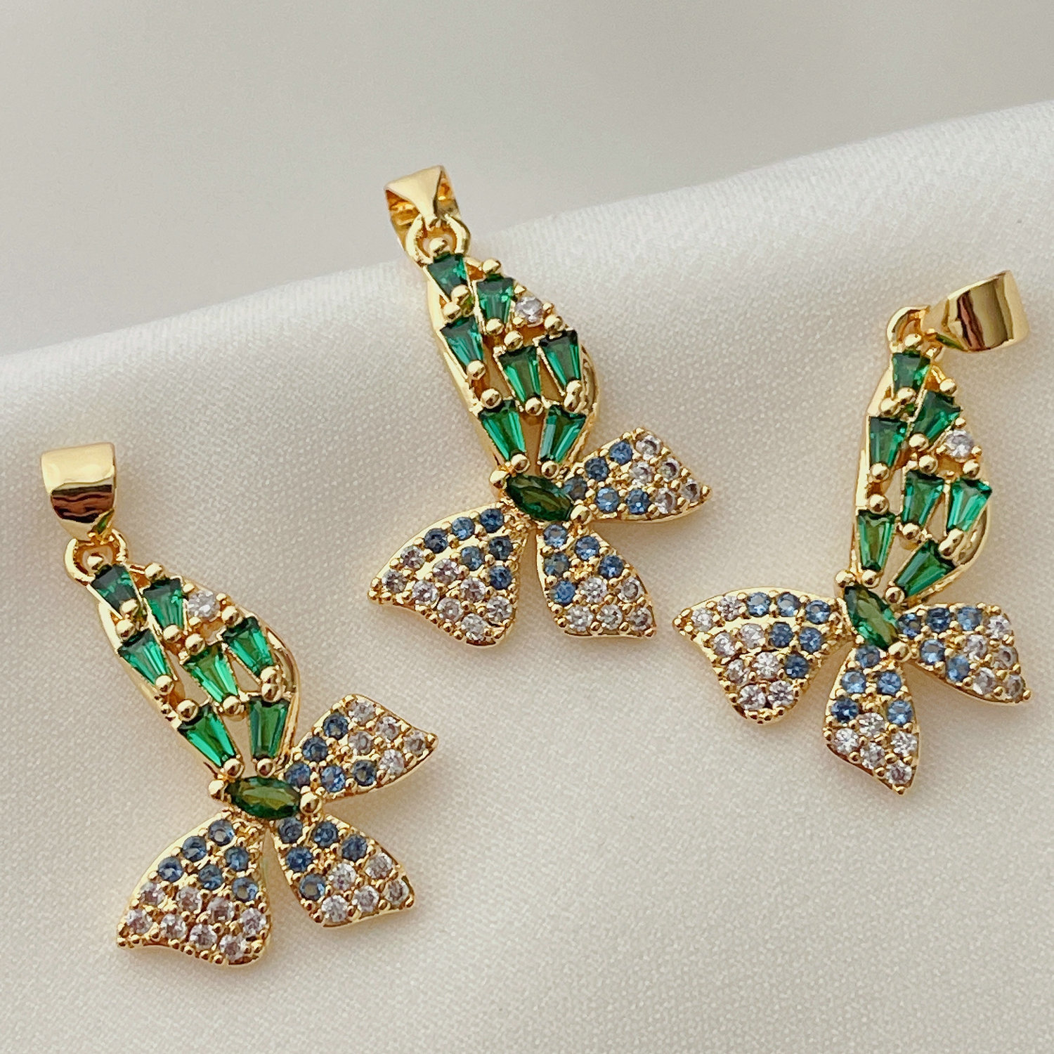 Green Butterfly Charm
