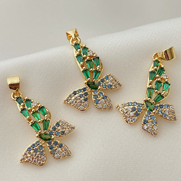 Green Butterfly Charm