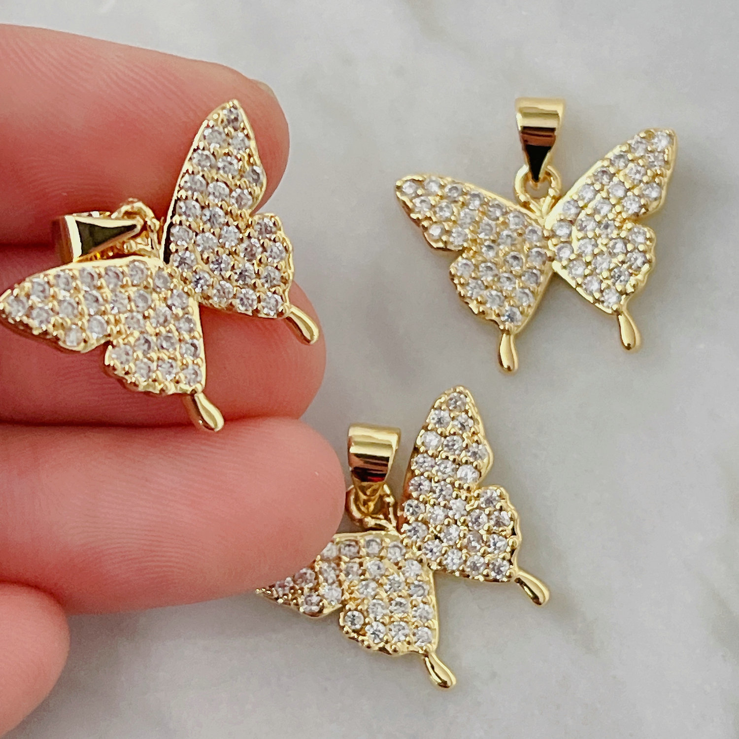 White Butterfly Charm