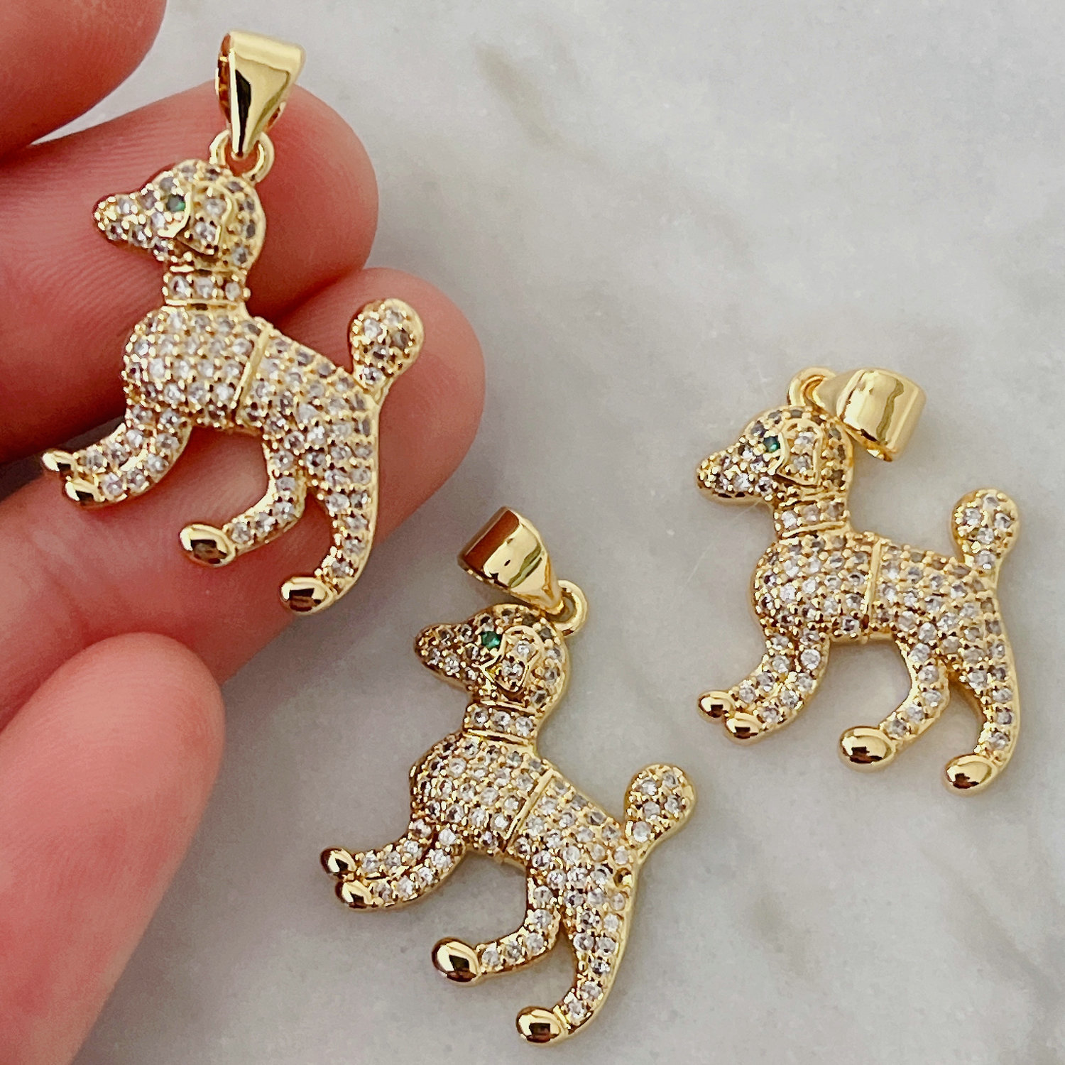 Pave Dog Charm