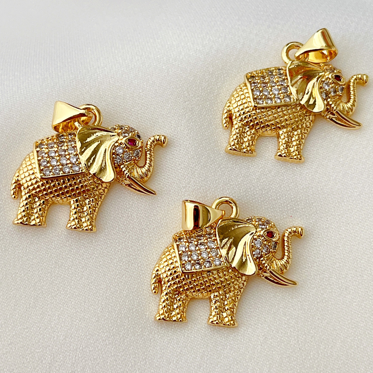 Pave Elephant Charm