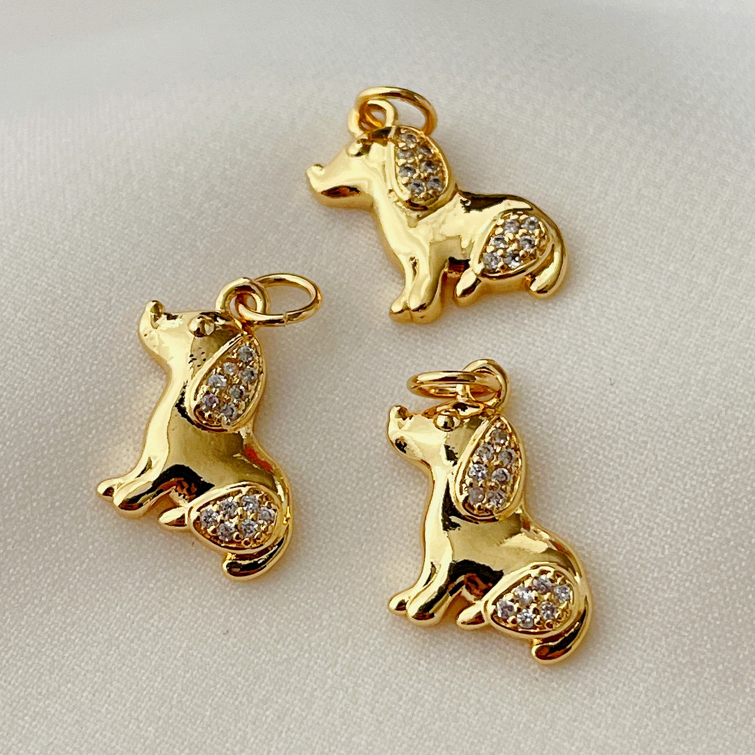 Small Metal Dog Charm
