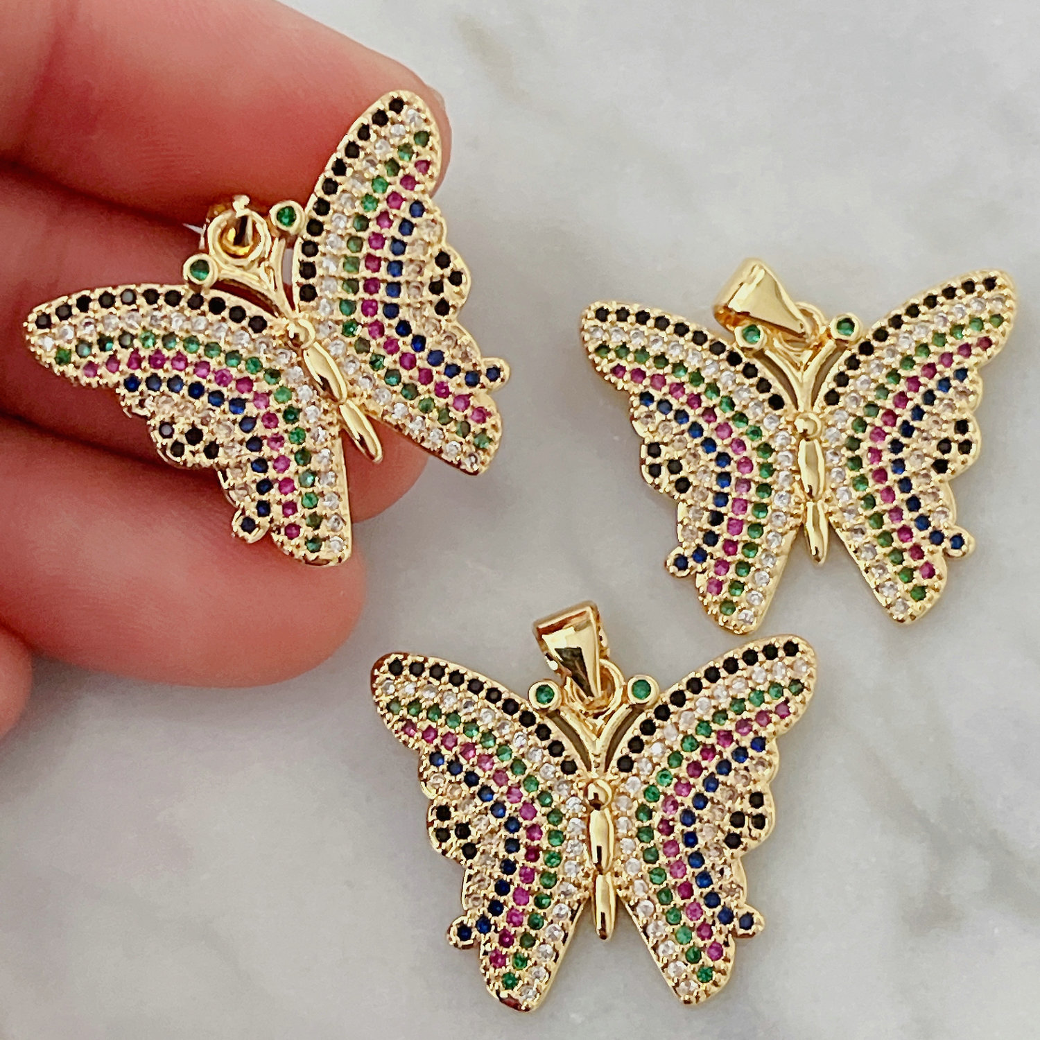 Colorful Butterfly Pendant