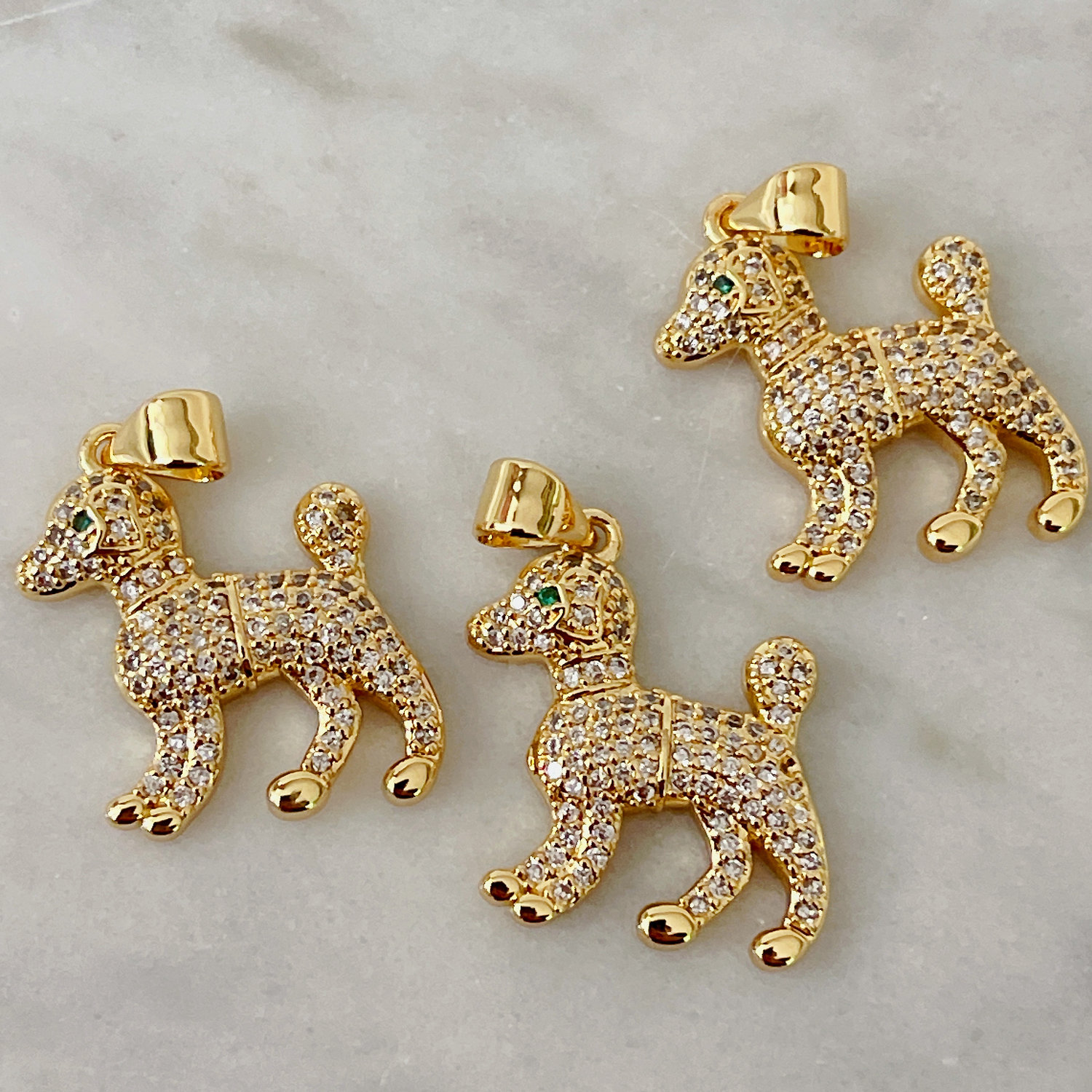 Pave Dog Charm