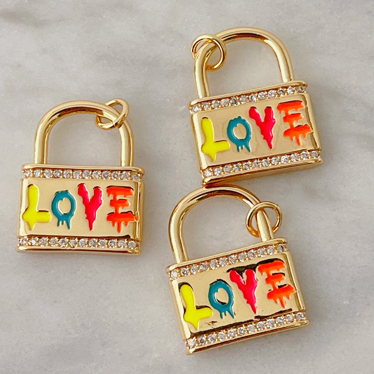 Colorful Love Bag Charm