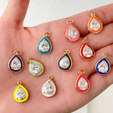 Water Drop Enamel Charm