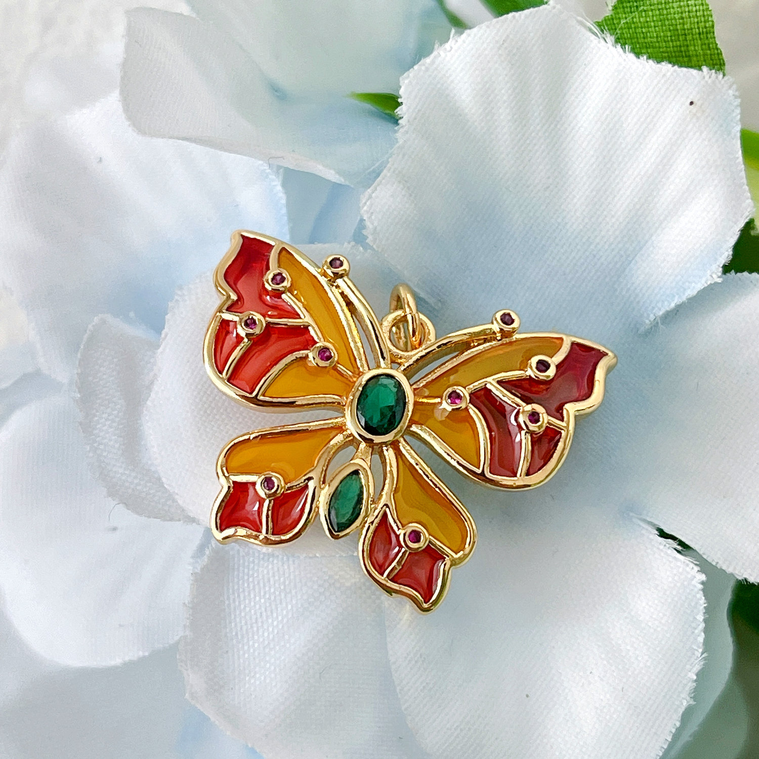 Enameal Coloful Butterfly Charm