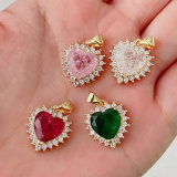 Big Zircon Heart Charm