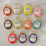Oval Enamel Charm